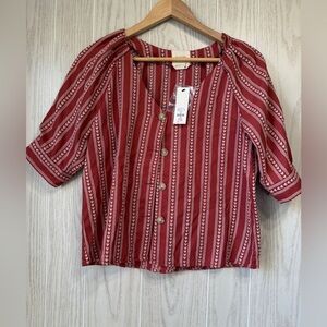 Harper Cinnamon Bohemian Embroidered Blouse Size S NWT